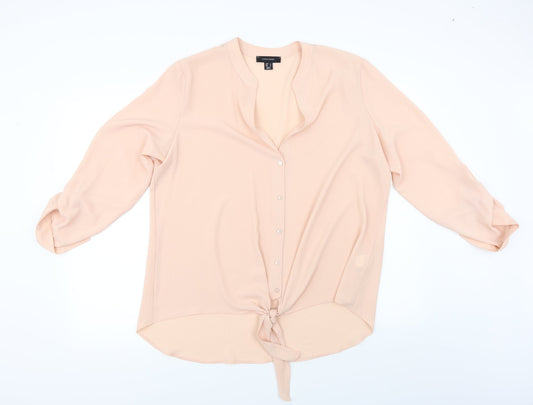 Womens UK Size 18 Atmosphere Pink Basic Button-Up