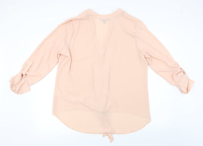 Womens UK Size 18 Atmosphere Pink Basic Button-Up
