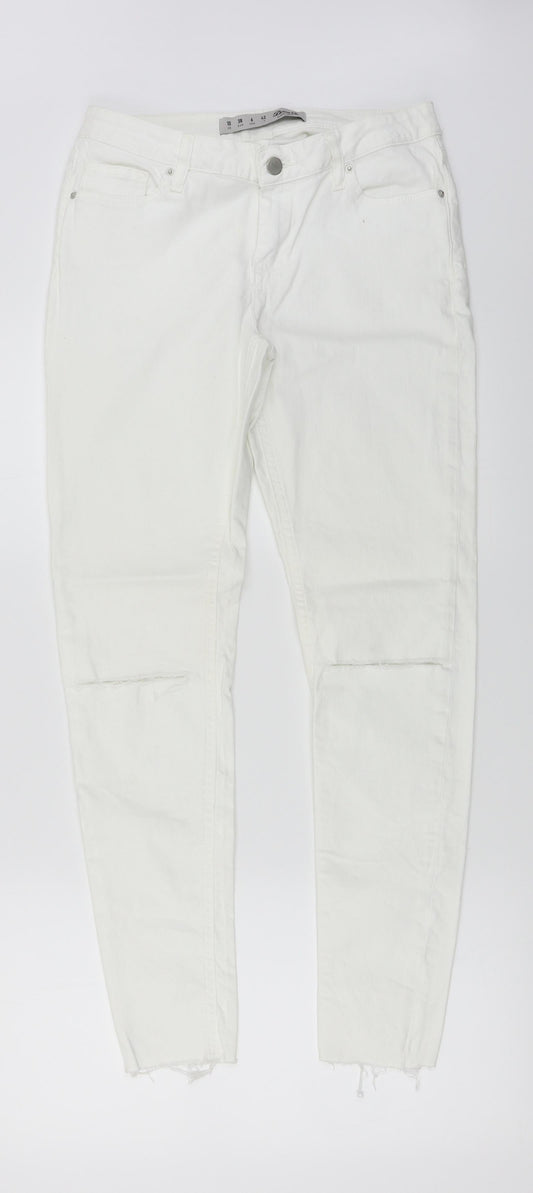 denim co Womens White   Straight Jeans Size 10 L27 in