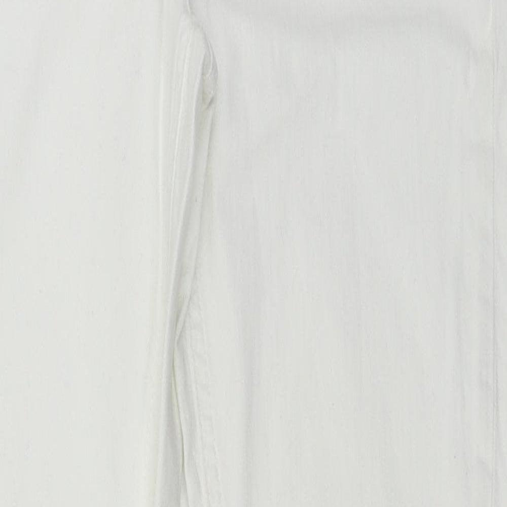 denim co Womens White   Straight Jeans Size 10 L27 in