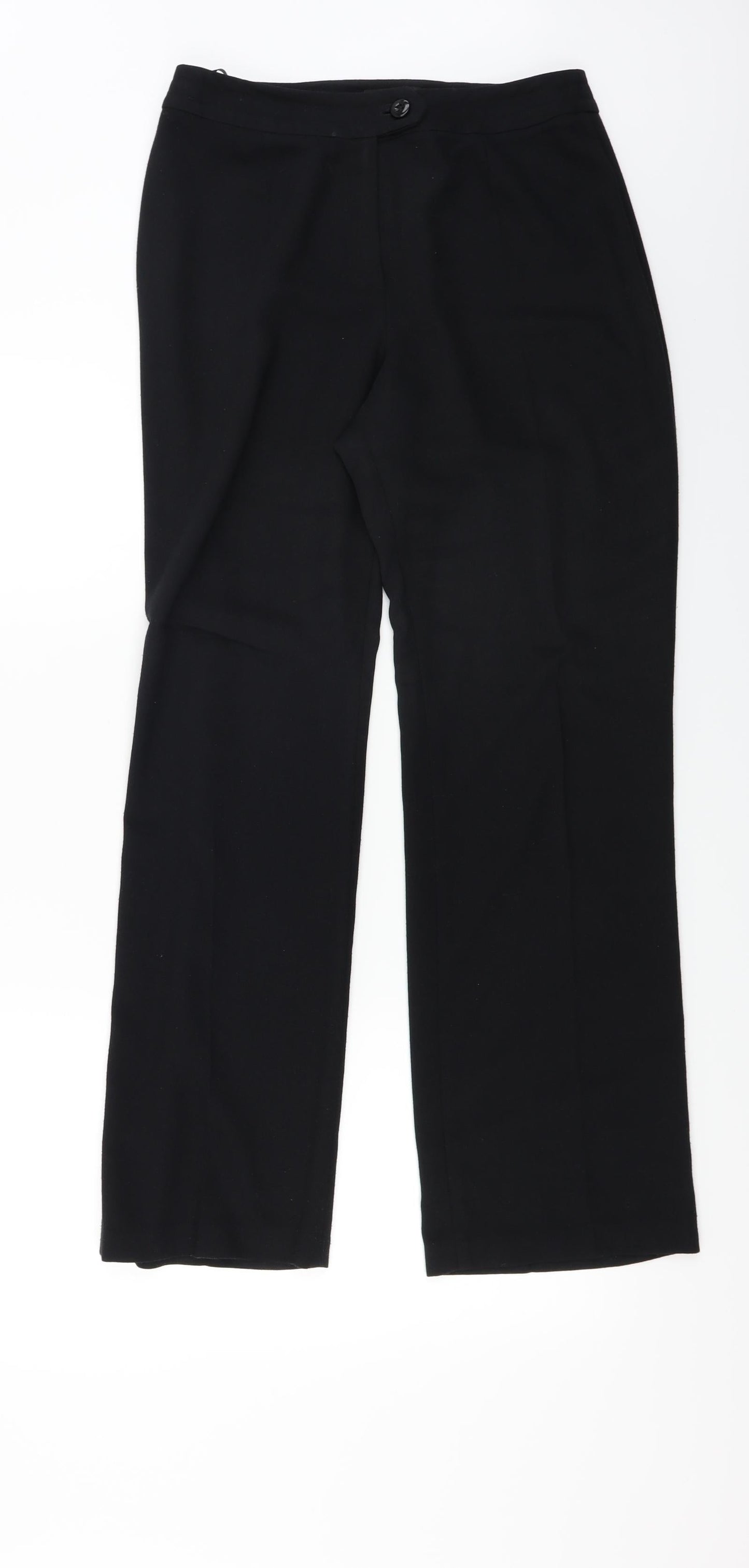 Womens UK Size 12 Warehouse Regular Fit  Black Trousers