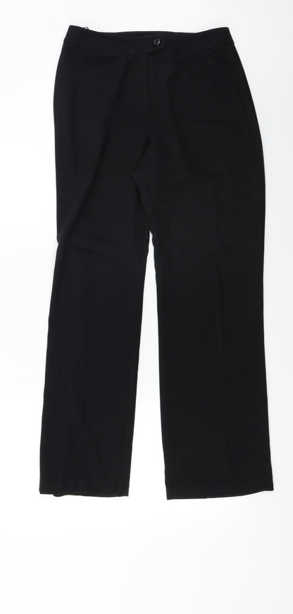 Womens UK Size 12 Warehouse Regular Fit  Black Trousers