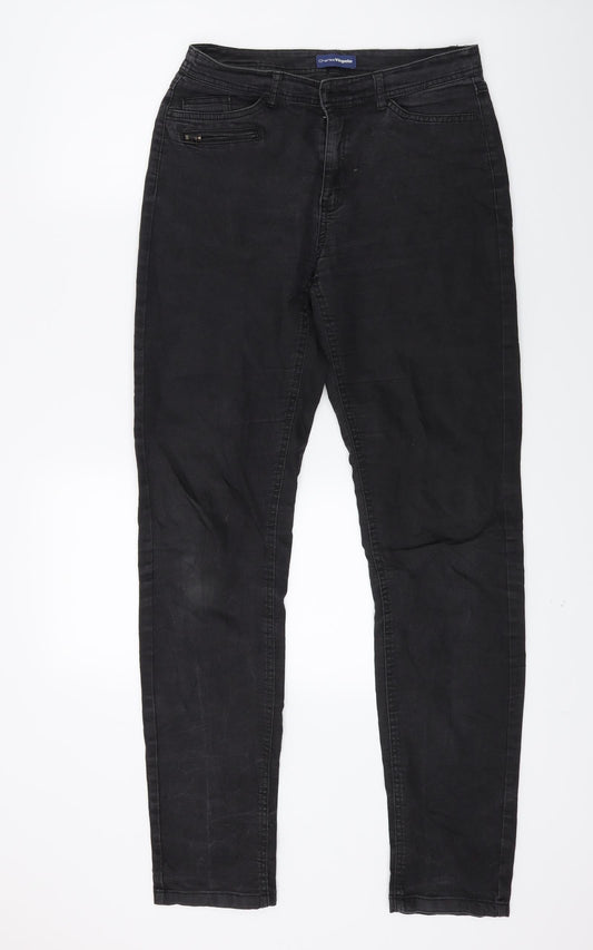 Womens UK Size 8 Charles Vogele Regular Fit Skinny Black Jeans