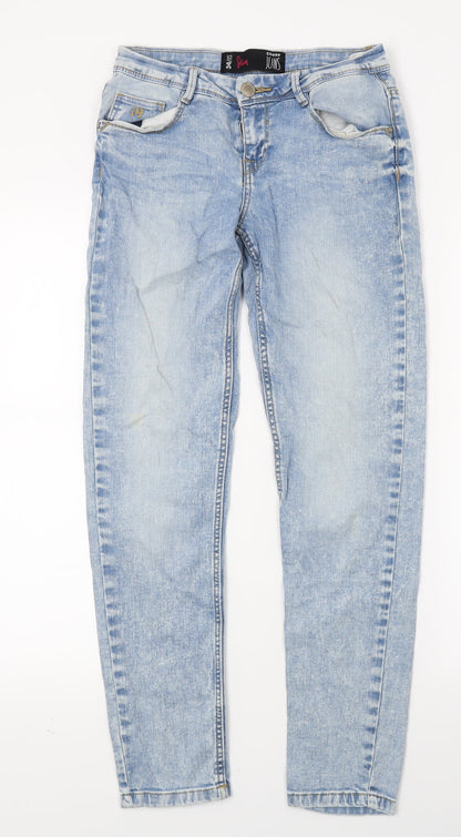 Matalan Womens Blue  Denim Cropped Jeans Size 34 in L25 in