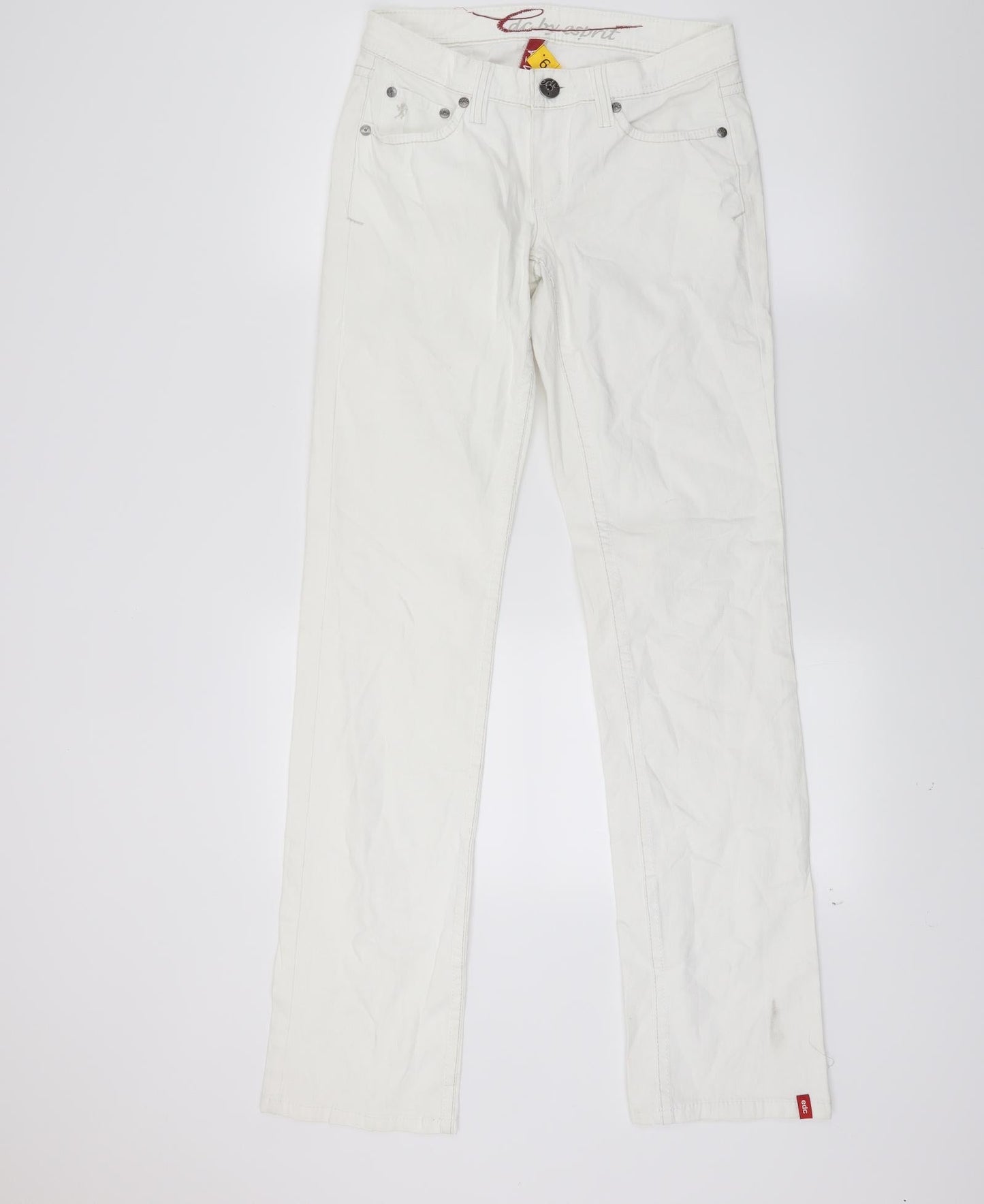 Womens UK Size 28 Esprit Regular Fit Straight White Jeans