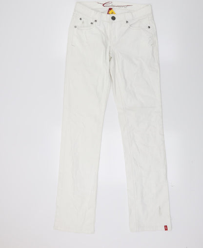 Womens UK Size 28 Esprit Regular Fit Straight White Jeans