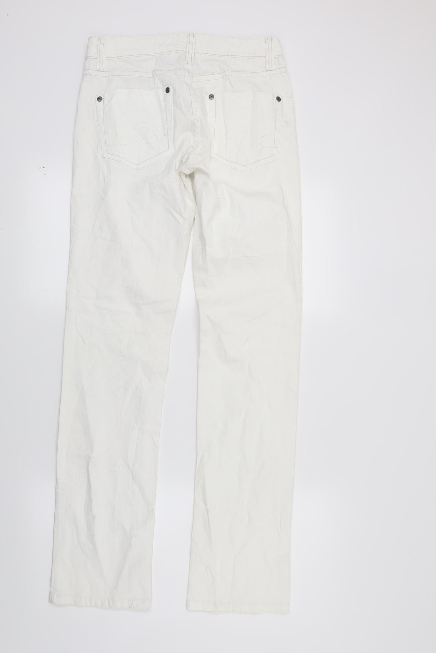 Womens UK Size 28 Esprit Regular Fit Straight White Jeans