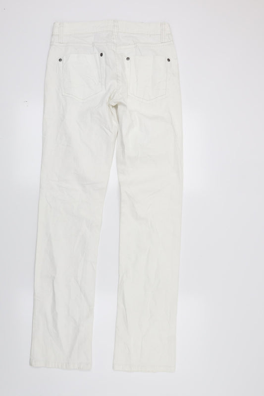 Womens UK Size 28 Esprit Regular Fit Straight White Jeans