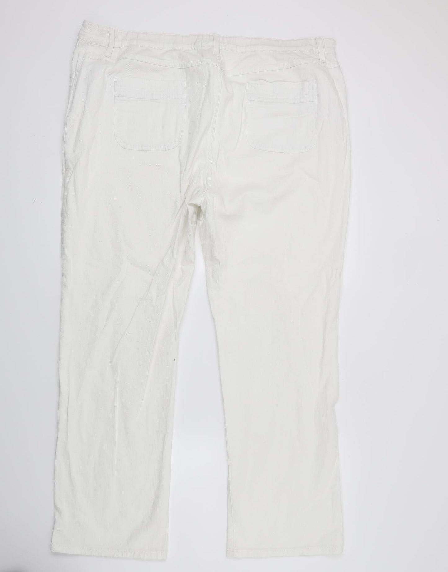 Preworn Womens White  Denim Skinny Jeans Size 38 in L27 in