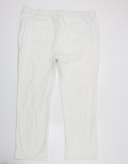 Preworn Womens White  Denim Skinny Jeans Size 38 in L27 in