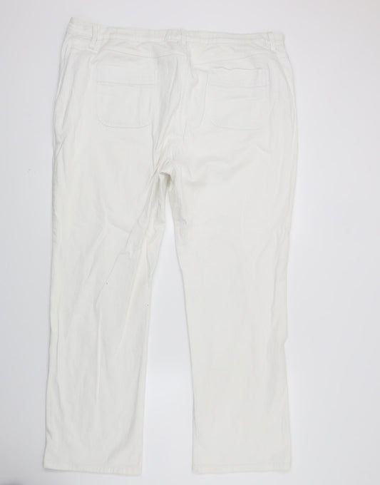 Preworn Womens White  Denim Skinny Jeans Size 38 in L27 in
