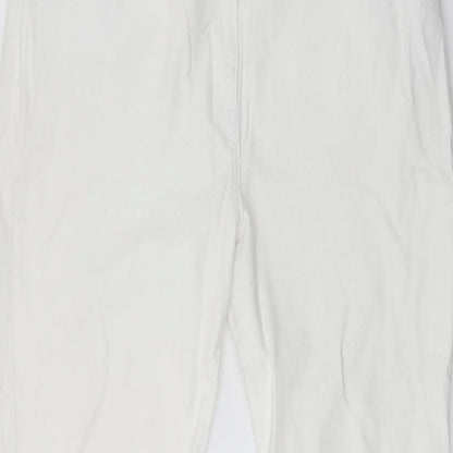 Preworn Womens White  Denim Skinny Jeans Size 38 in L27 in