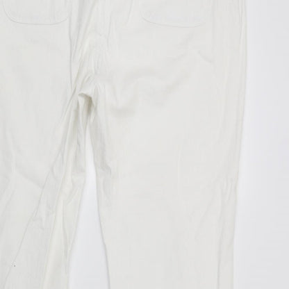Preworn Womens White  Denim Skinny Jeans Size 38 in L27 in