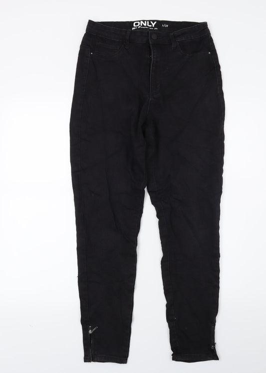 Only Womens Black  Denim Skinny Jeans Size 32 in L25 in