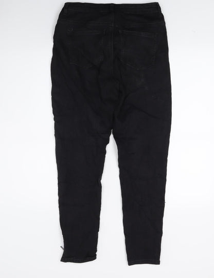 Only Womens Black  Denim Skinny Jeans Size 32 in L25 in