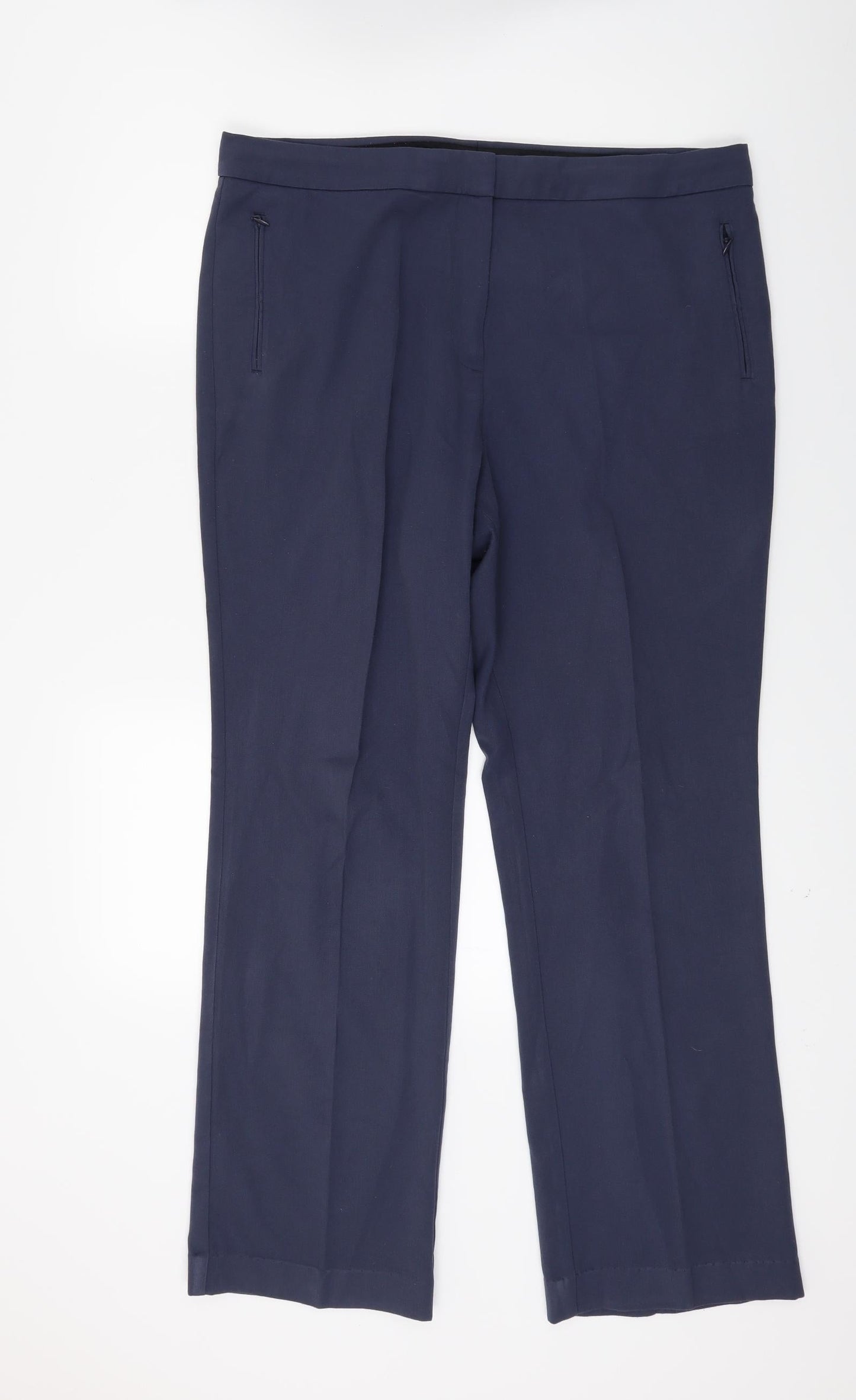 Womens UK Size 16 Marks and Spencer Regular Fit  Blue Trousers