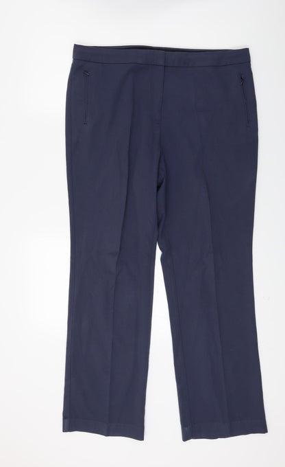 Womens UK Size 16 Marks and Spencer Regular Fit  Blue Trousers