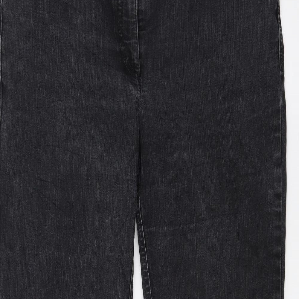Womens UK Size 14 ZERRES Regular Fit Straight Black Jeans