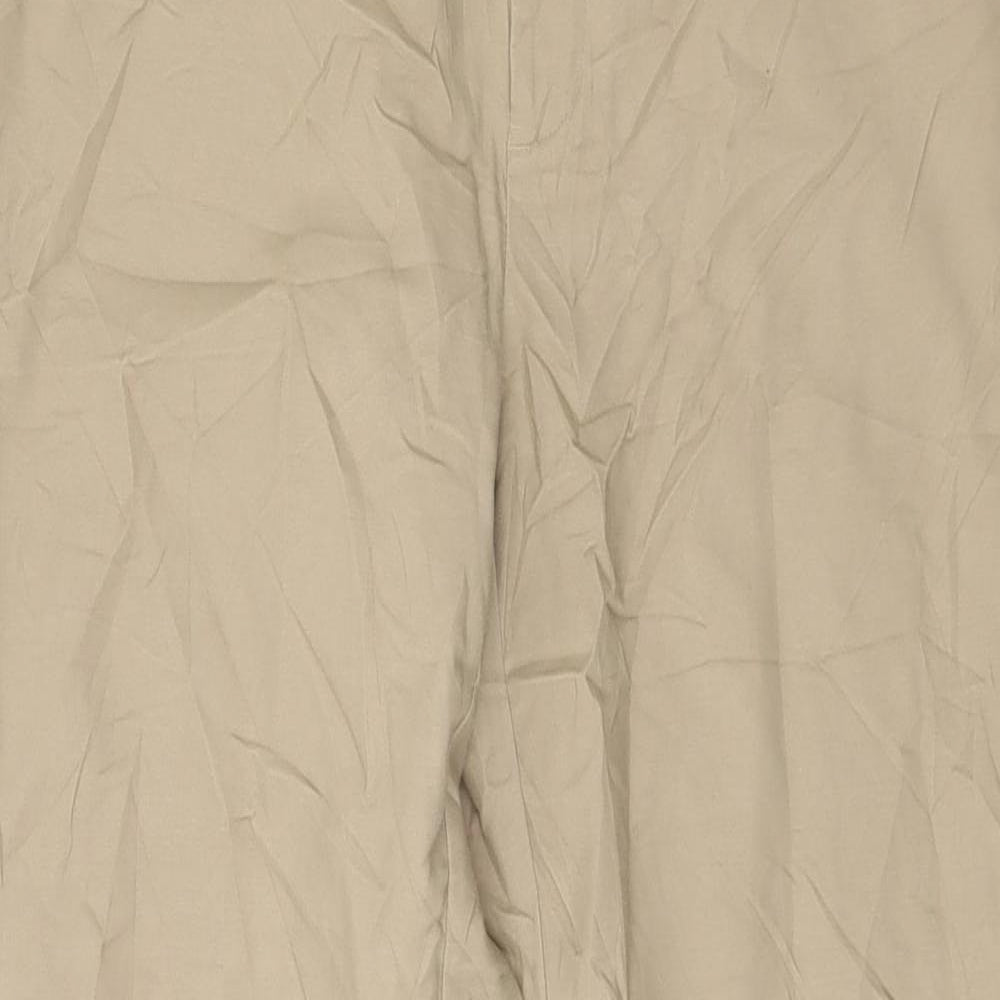 Womens UK Size 12 Zara Regular Fit  Beige Trousers
