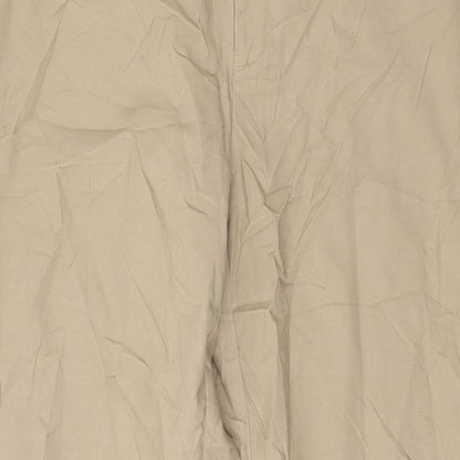 Womens UK Size 12 Zara Regular Fit  Beige Trousers