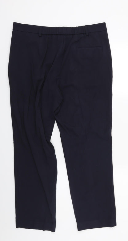 Womens UK Size 14 Marks and Spencer Regular Fit  Blue Trousers