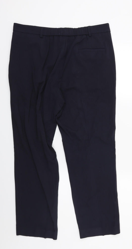 Womens UK Size 14 Marks and Spencer Regular Fit  Blue Trousers