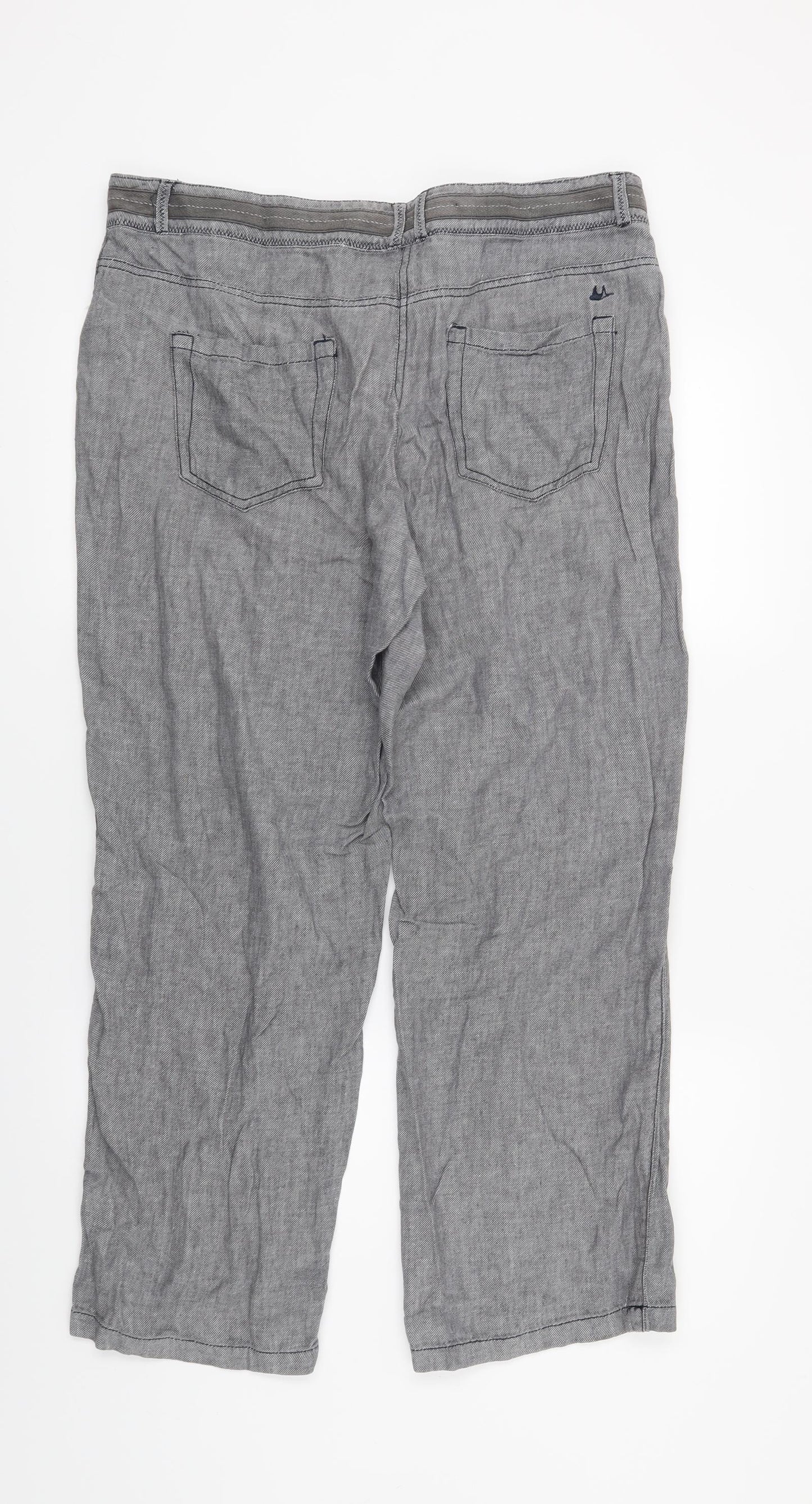 Debenhams Womens Grey  Denim Straight Jeans Size 14 L27 in