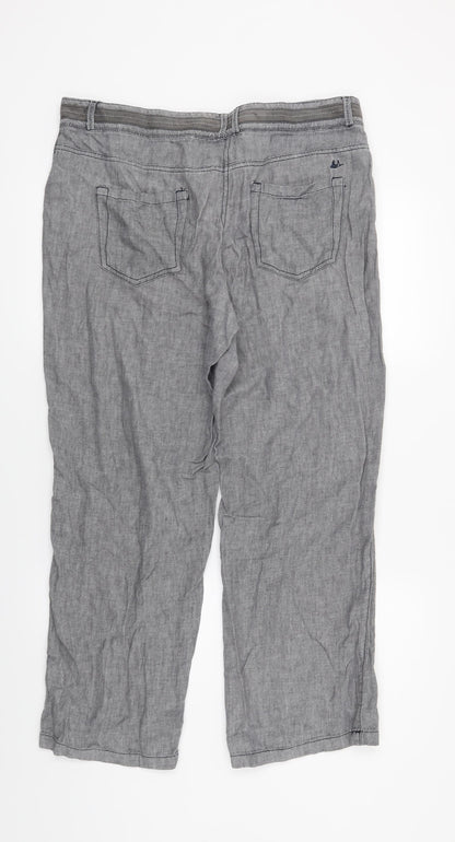 Debenhams Womens Grey  Denim Straight Jeans Size 14 L27 in