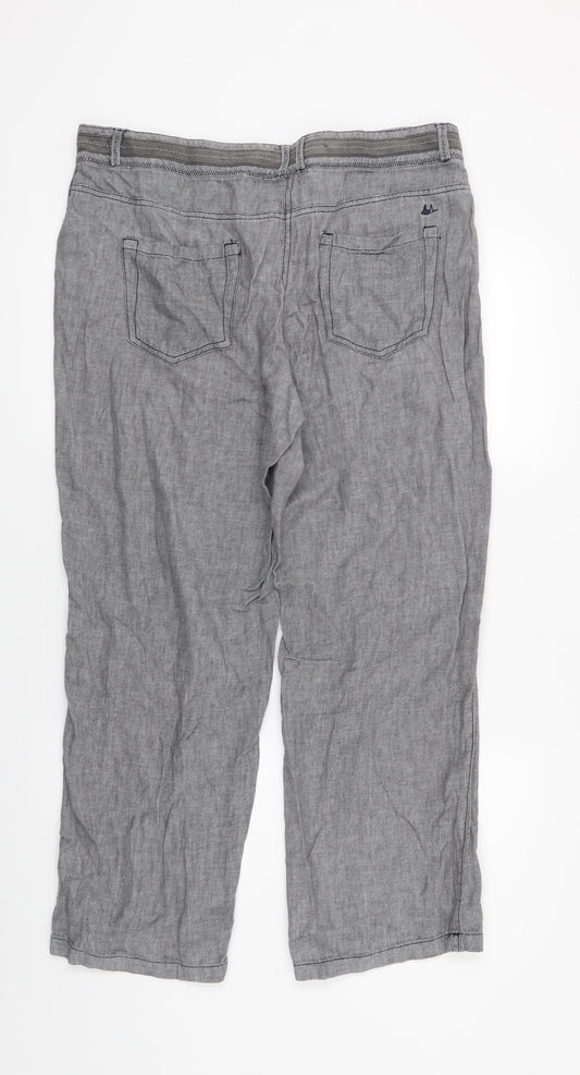 Debenhams Womens Grey  Denim Straight Jeans Size 14 L27 in