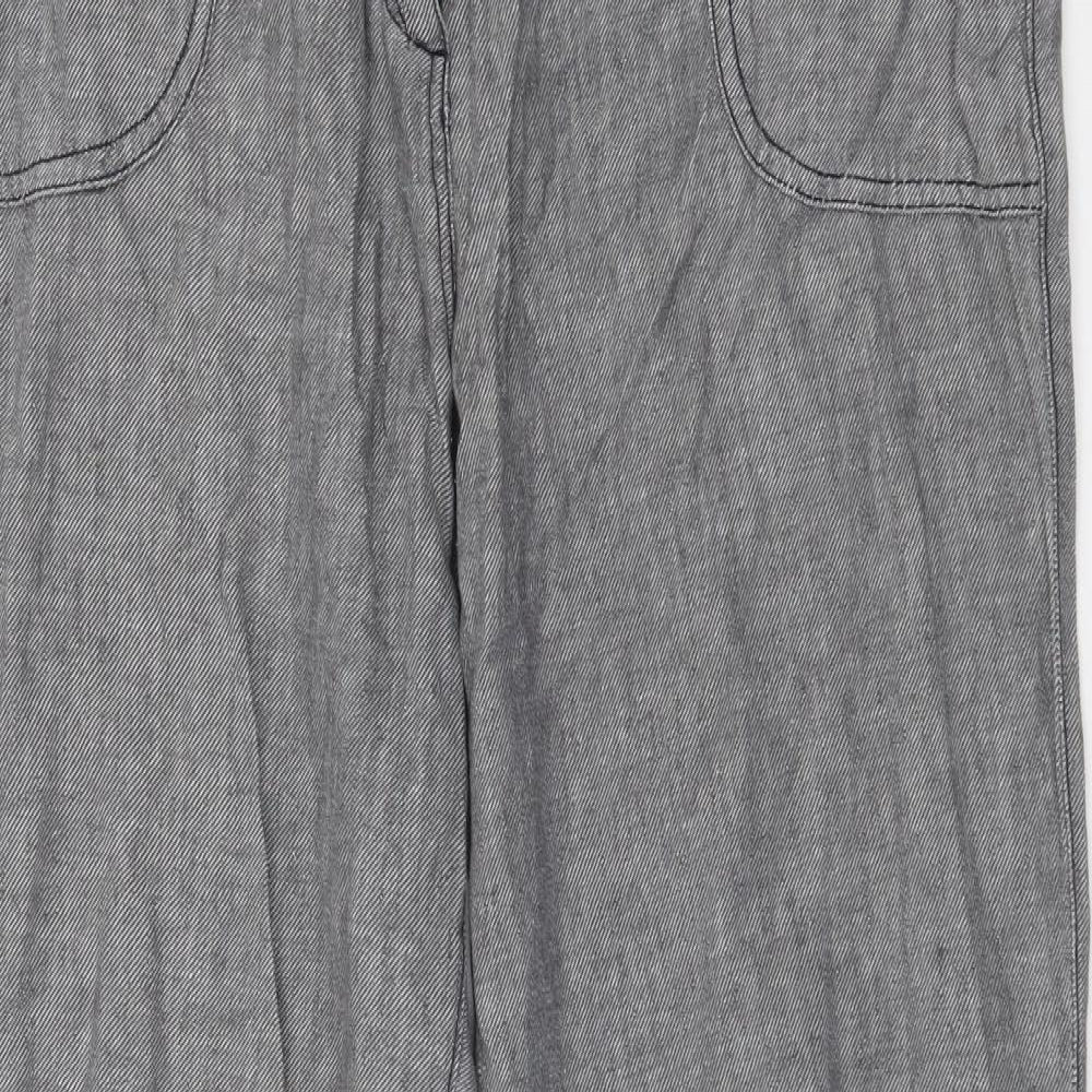 Debenhams Womens Grey  Denim Straight Jeans Size 14 L27 in