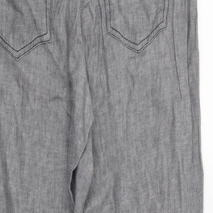 Debenhams Womens Grey  Denim Straight Jeans Size 14 L27 in