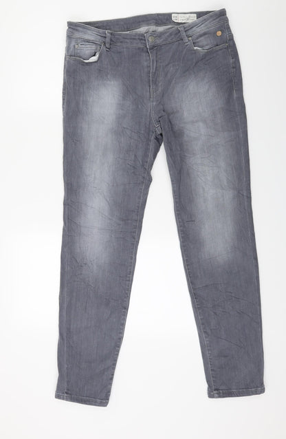 Esprit Womens Grey  Denim Skinny Jeans Size 34 in L30 in