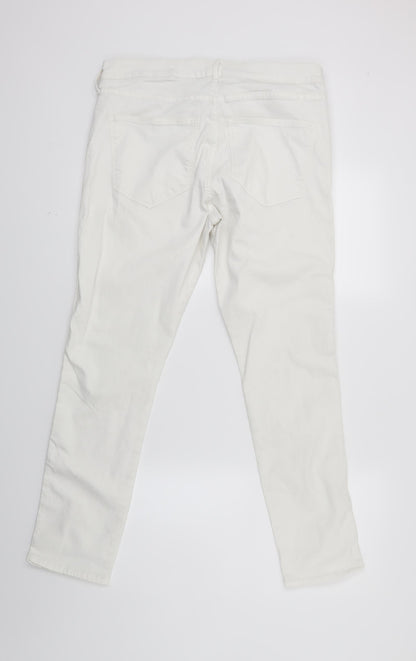 Newlook Womens White  Denim Skinny Jeans Size 32 in L27 in