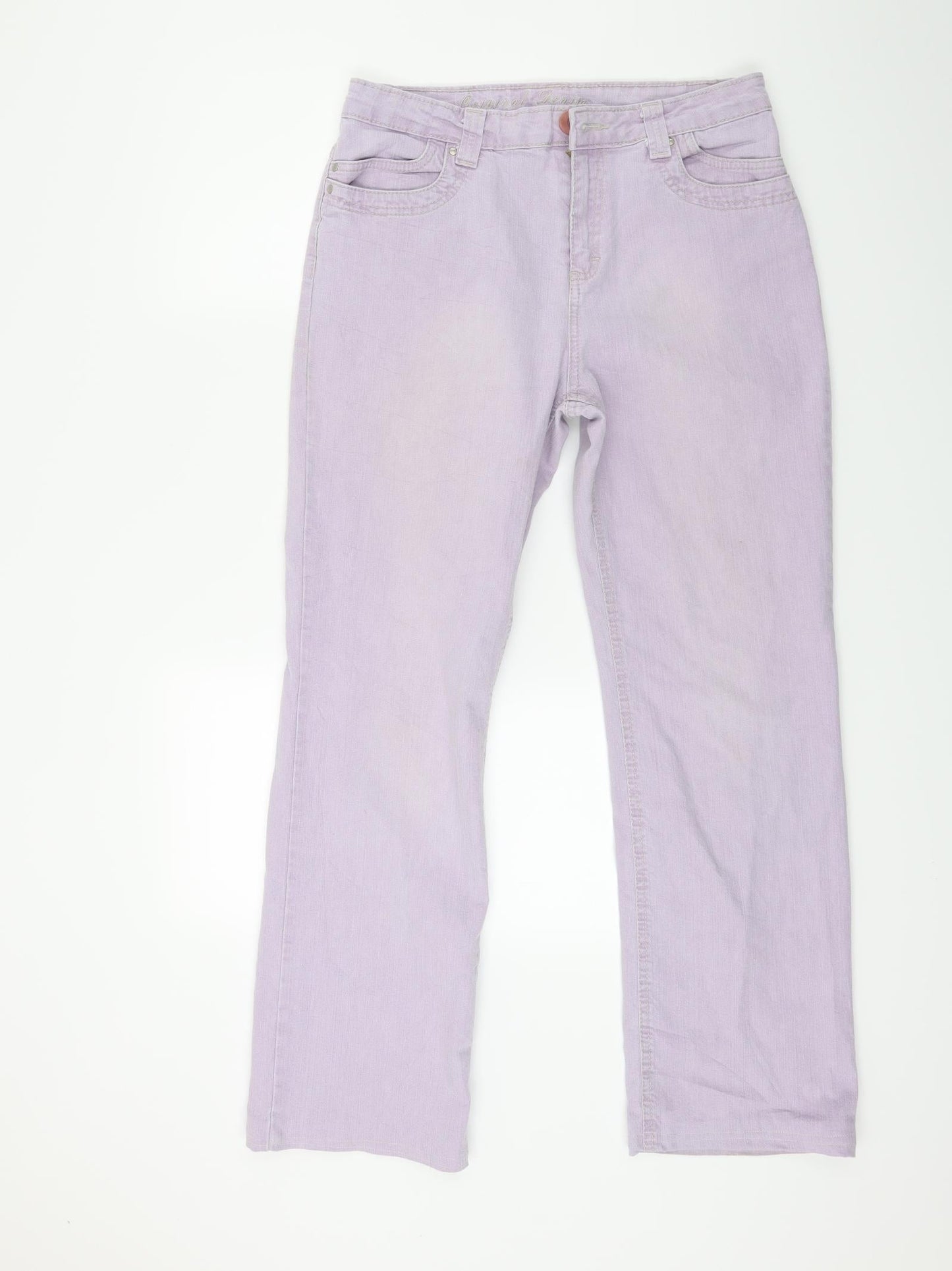 Marks and Spencer Womens Purple  Denim Straight Jeans  L26 in