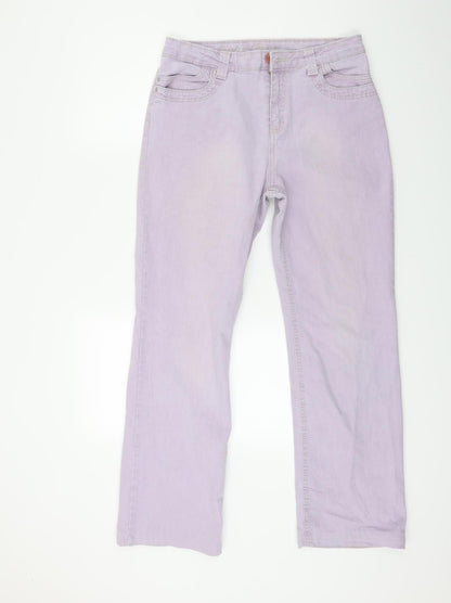 Marks and Spencer Womens Purple  Denim Straight Jeans  L26 in