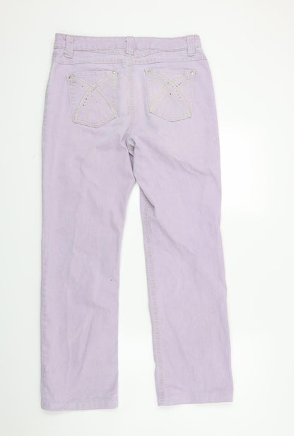 Marks and Spencer Womens Purple  Denim Straight Jeans  L26 in