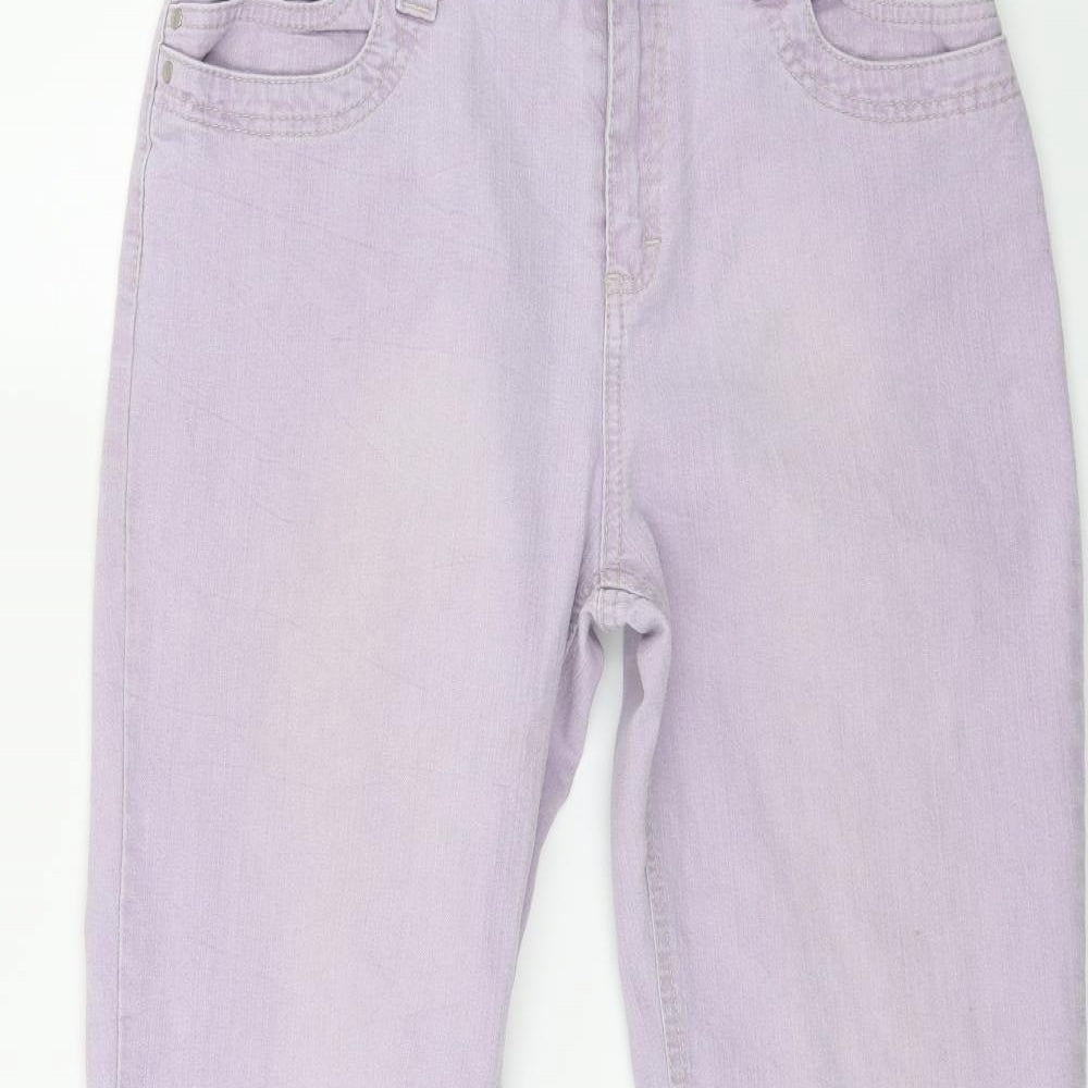 Marks and Spencer Womens Purple  Denim Straight Jeans  L26 in