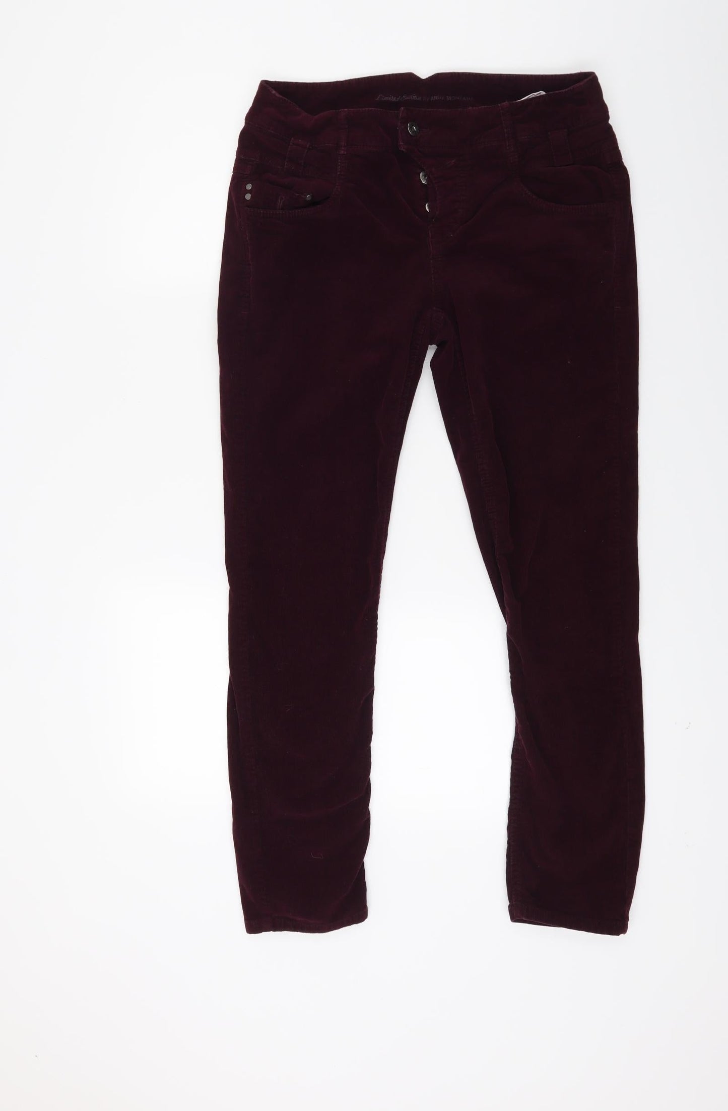 Hannah Montana Womens Red  Corduroy Skinny Jeans Size 8 L25 in
