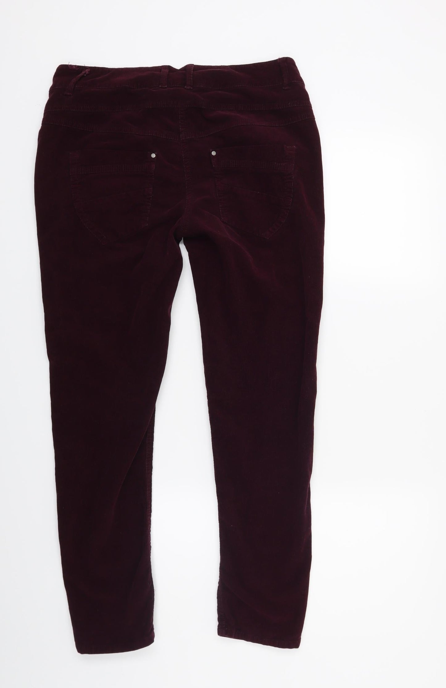 Hannah Montana Womens Red  Corduroy Skinny Jeans Size 8 L25 in