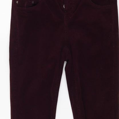 Hannah Montana Womens Red  Corduroy Skinny Jeans Size 8 L25 in