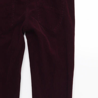 Hannah Montana Womens Red  Corduroy Skinny Jeans Size 8 L25 in