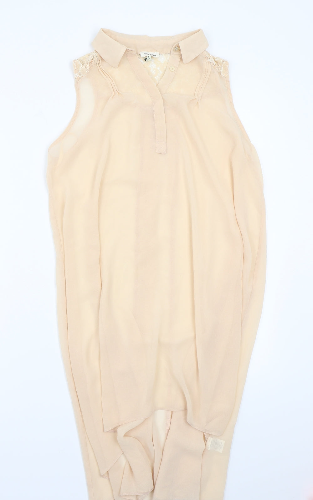 Womens UK Size 10 NEXT Beige Basic Blouse