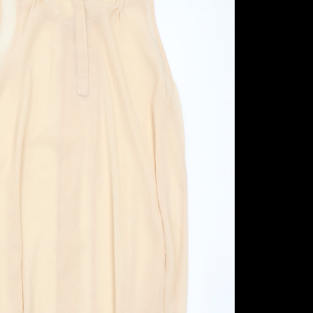 Womens UK Size 10 NEXT Beige Basic Blouse