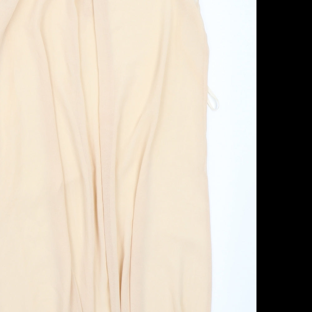 Womens UK Size 10 NEXT Beige Basic Blouse