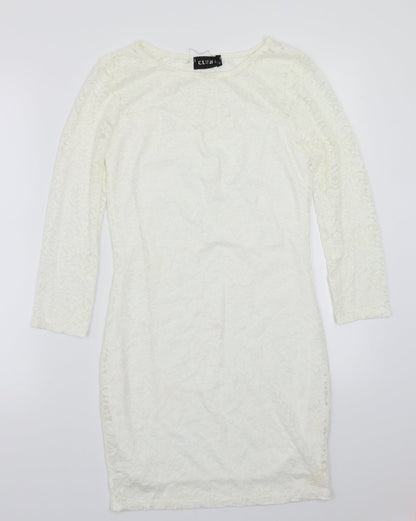 Club L Womens White   A-Line  Size 10