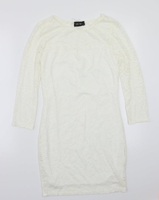 Club L Womens White   A-Line  Size 10