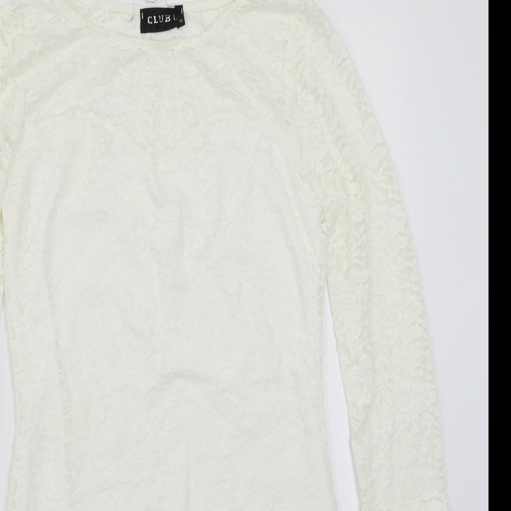 Club L Womens White   A-Line  Size 10