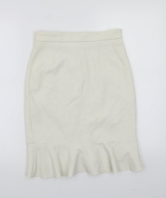 H&M Womens White   A-Line Skirt Size 6