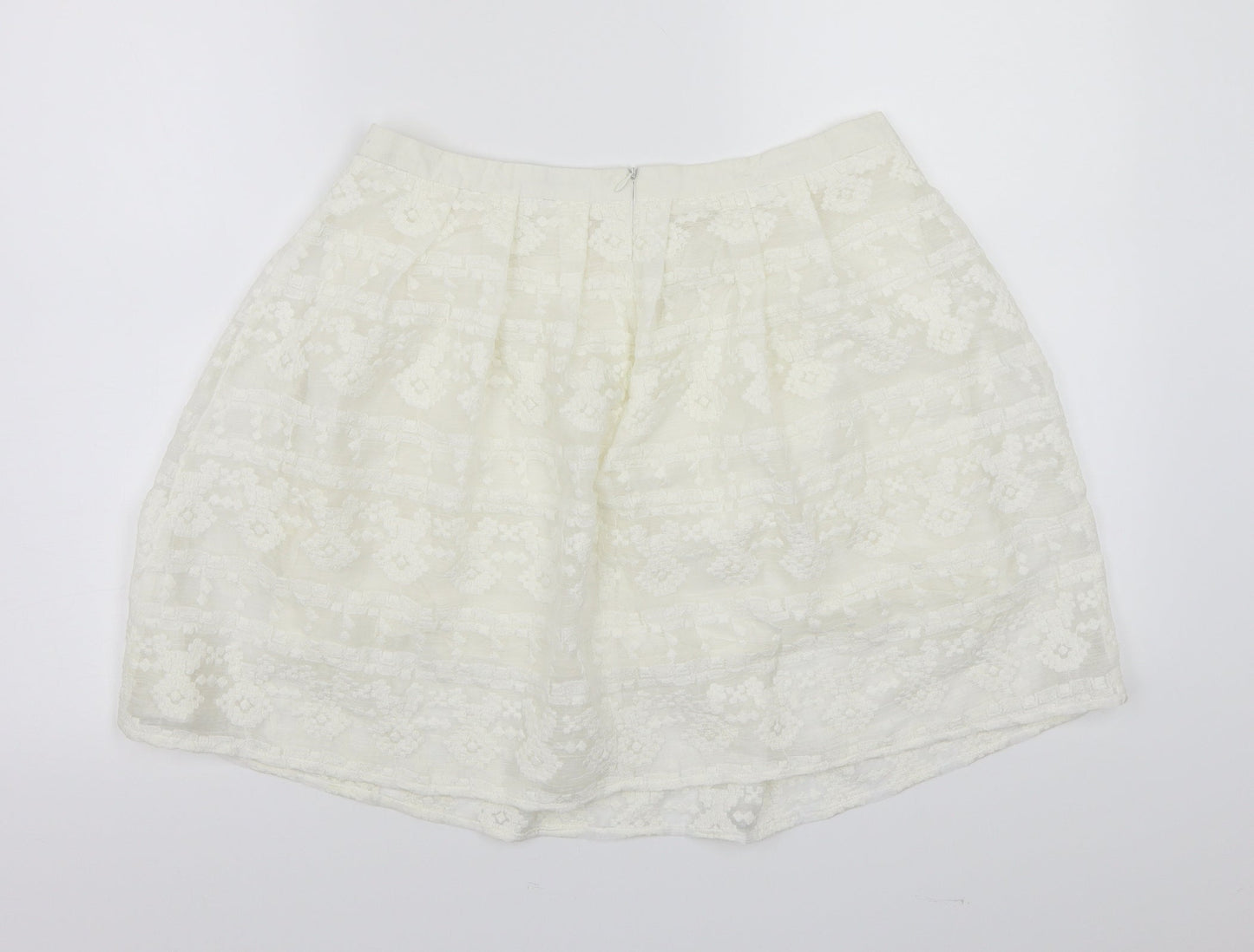 yfl Womens White   A-Line Skirt Size 12