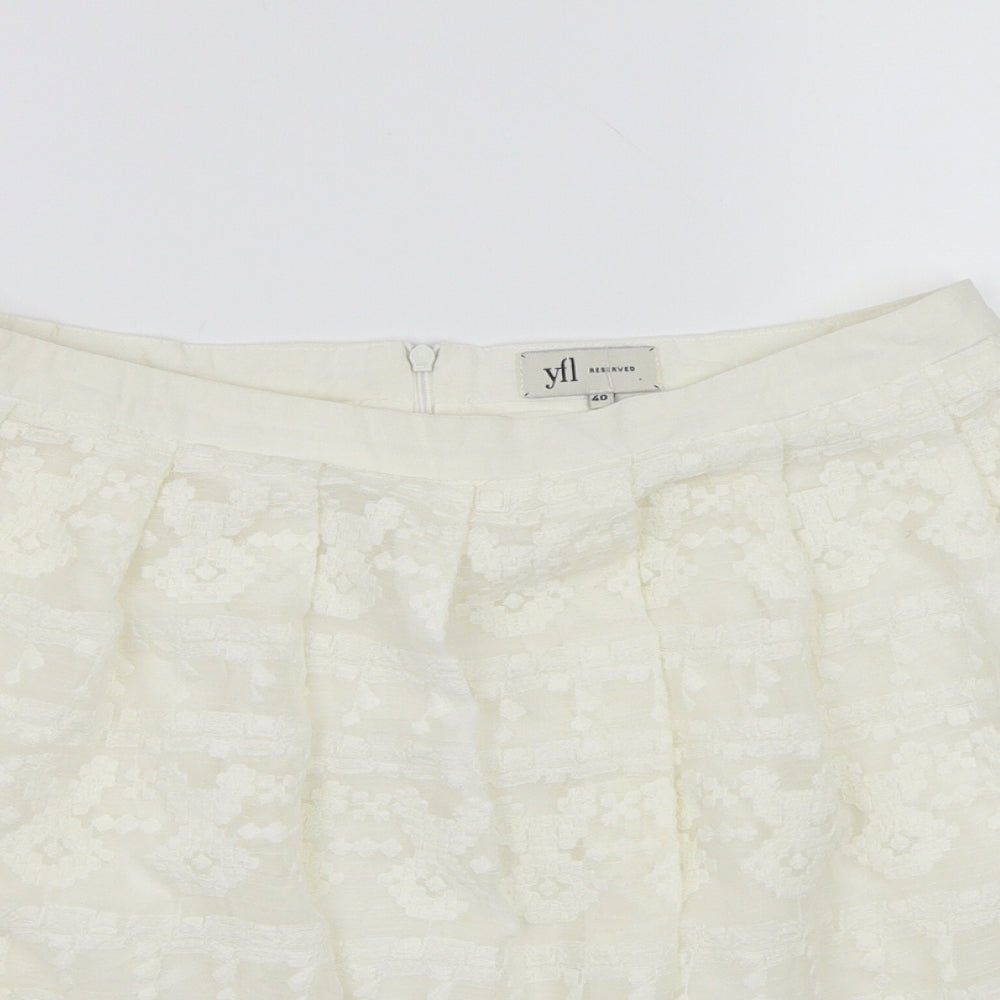 yfl Womens White   A-Line Skirt Size 12